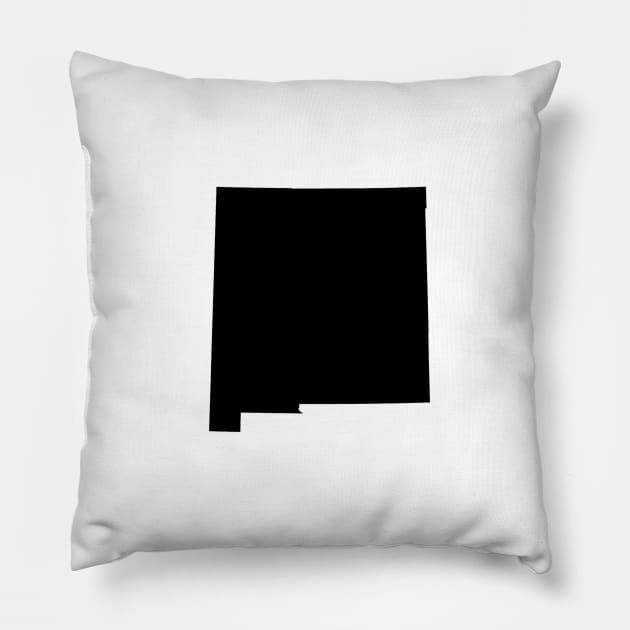 New Mexico Black Pillow by AdventureFinder