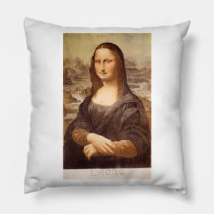 L.H.O.O.Q. - Mona Lisa with Mustache (1919) by Marcel Duchamp Pillow