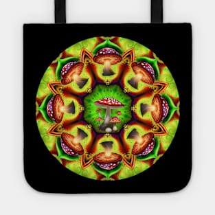 Amanita Mushroom Mandala 3 by Mandala Magic Tote