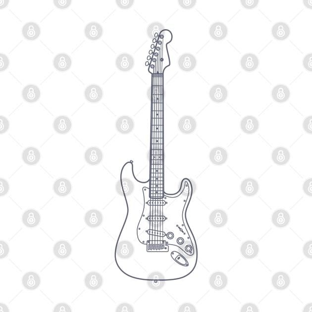 S-Style Electric Guitar Outline by nightsworthy