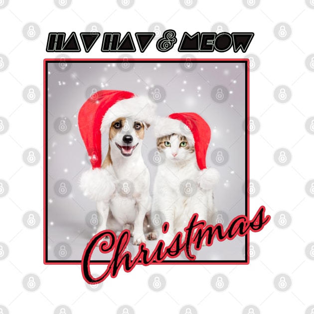 Cute santa dog and cat by O.M design