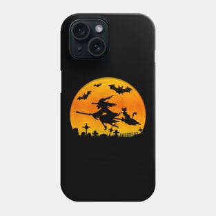 Spooky Moon Halloween Witch Monster Ghost Pumpkin Phone Case