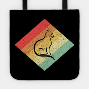 Retro Vintage 80s Cats Gift For Cat Owners and Cat Lovers Tote