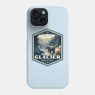 Glacier National Park Vintage WPA Style National Parks Art Phone Case