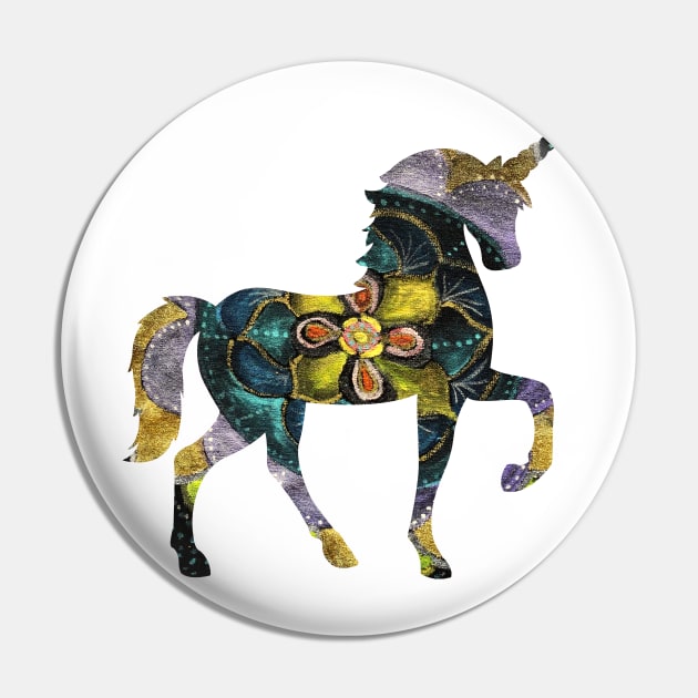 Mandala Unicorn Pin by Manitarka