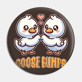 Goosebumps Two Kawaii Baby Geese Friends Pin