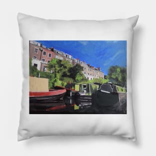 View of London from the Canals Pillow