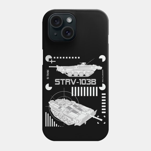 Main Battle Tank Strv-103B Phone Case by FAawRay