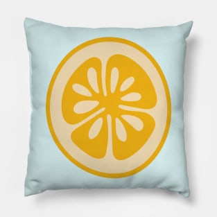 BIG LEMON Tropical Citrus Summer Fruit Slice - UnBlink Studio by Jackie Tahara Pillow