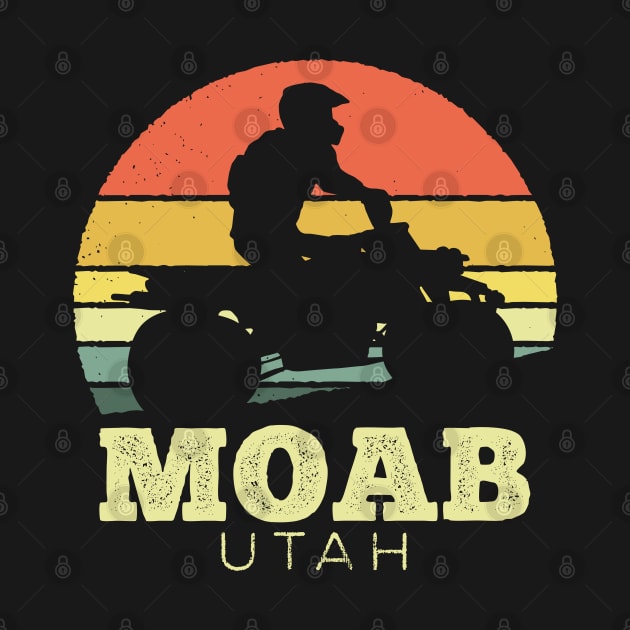 Moab Utah Quadbike Vintage Sunset by DetourShirts