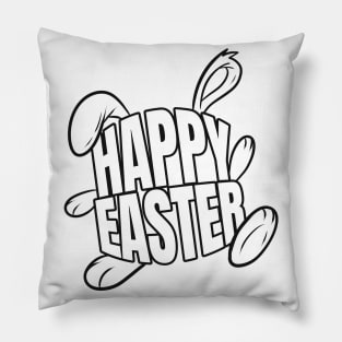 Logo "happy Easter Bunny As Color In Easter Pillow