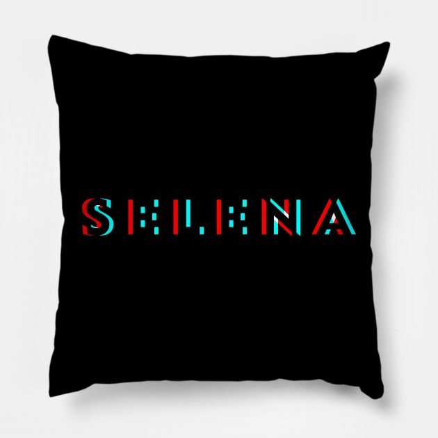 Selena Horizon Glitch Pillow by BELLASOUND