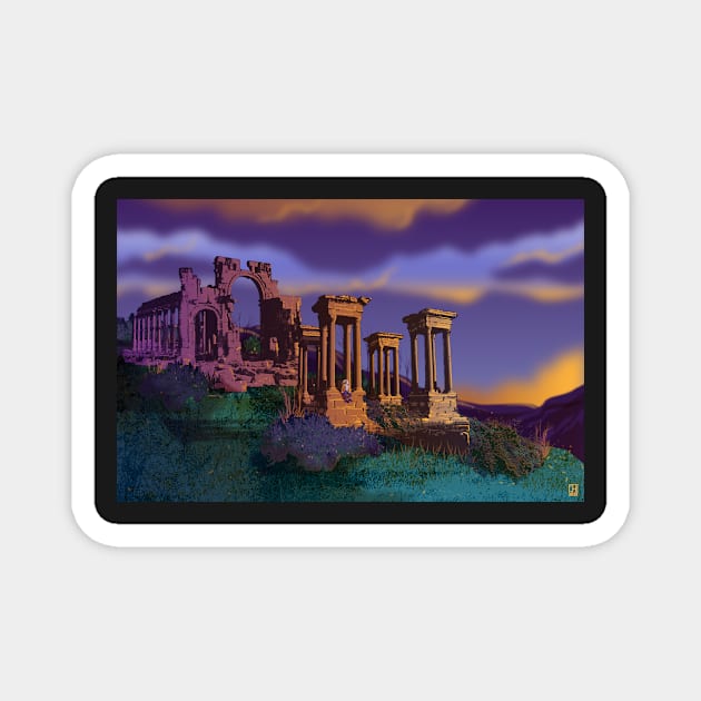 Ruins Magnet by HendricksonDraw