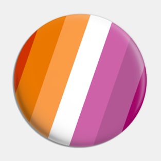 Proud Lesbian Pride Flag (Proud LGBTQ+ Community Pride Flag) v2 Pin