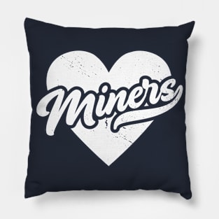 Vintage Miners School Spirit // High School Football Mascot // Go Miners Pillow