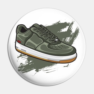 Force Olive Retro Sneaker Pin