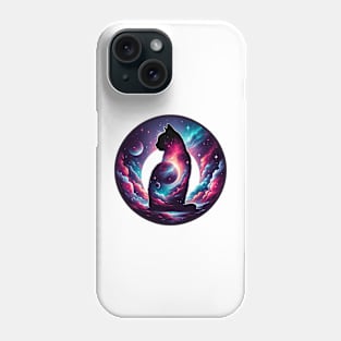 Fantasy Kitten Surrealism Silhouette Art Galaxy Cat Phone Case