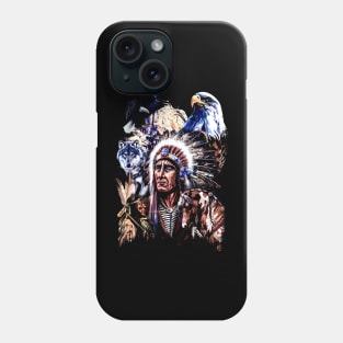 American Indigenous Art Native Indian Headdress Phone Case