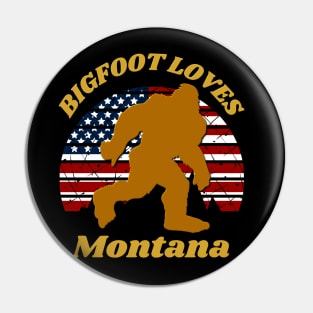 Bigfoot loves America and Montana too Pin