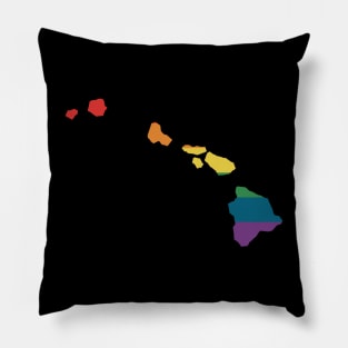 Hawaii State Rainbow Pillow