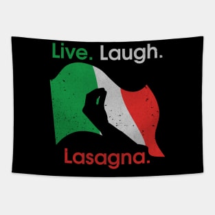 Live Laugh Lasagna Tapestry