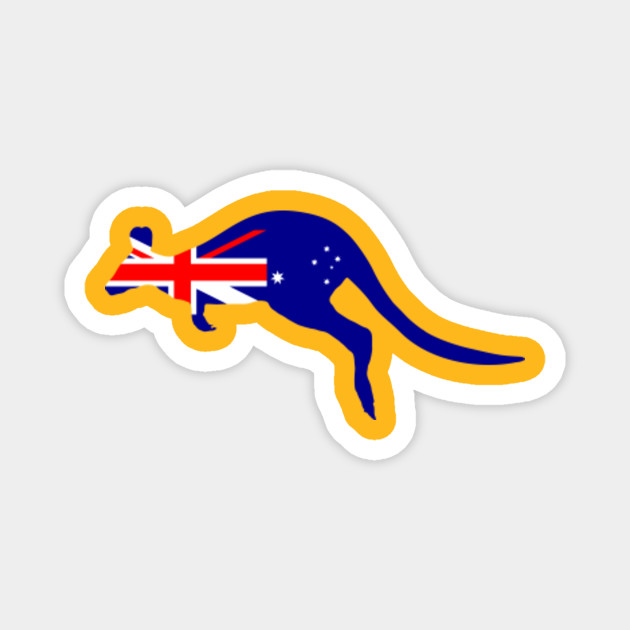 Kangaroo Australia Flag Kangaroo Magnet Teepublic
