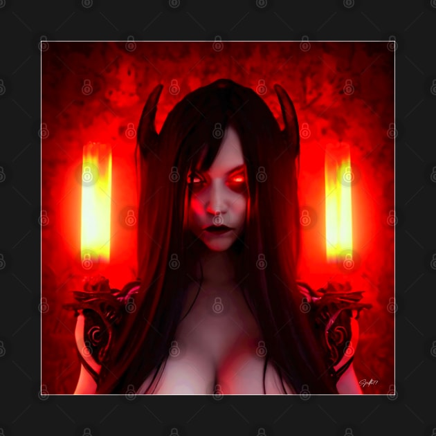 DEMON GIRL #10 (FRAMED) by RickTurner