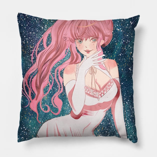 Prism space girl beautiful anime manga style art universe Pillow by meisanmui