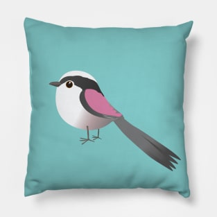 A cute long tailed tit. Pillow