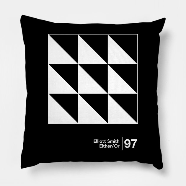 Either/Or - Minimal Style Graphic Artwork Design Pillow by saudade