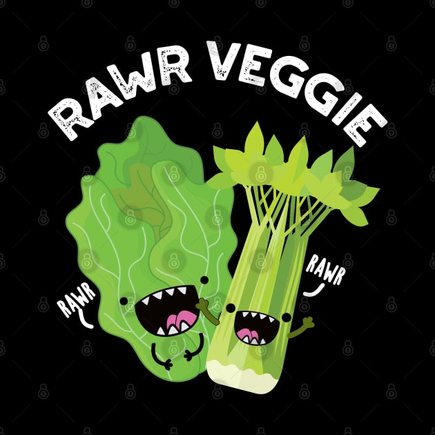 Rawr Veggie Cute Food Pun by punnybone