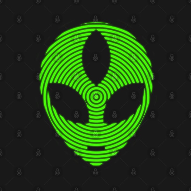 3rd eye Alien; Green Radial by jonah block