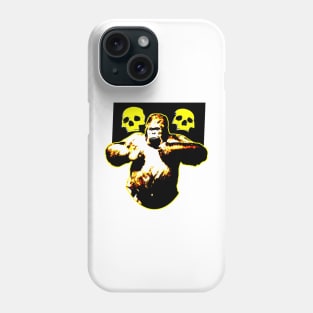 Strong gorilla orangutan with skulls Phone Case