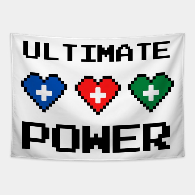 Ultimate Power Health Mana And Stamina Retro Video Game Tapestry by LegitHooligan