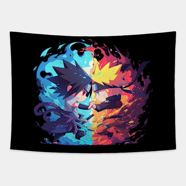 naruto and sasuke Tapestry by StevenBag