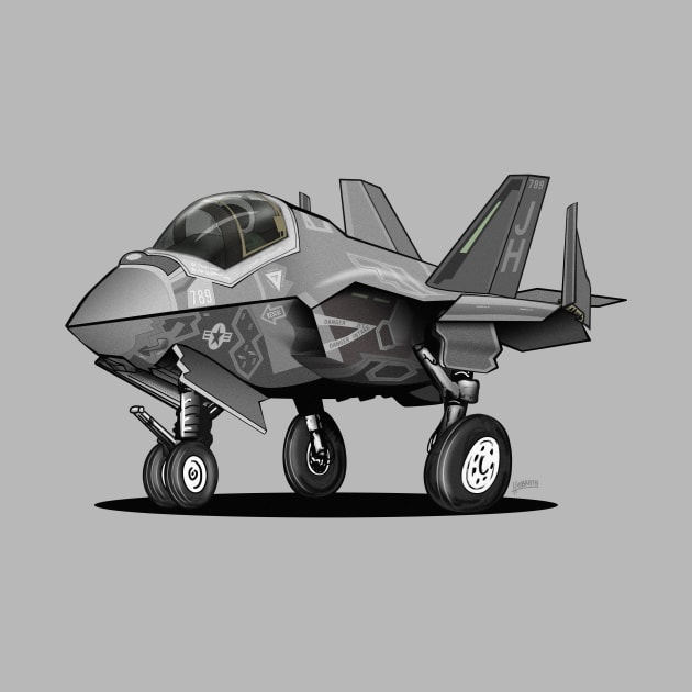 F-35C Lightning II Joint Strike Fighter Illustration by hobrath