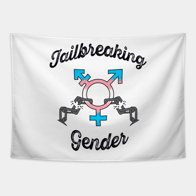 Jailbreaking Gender - Transgender Tapestry by Dandy Designs