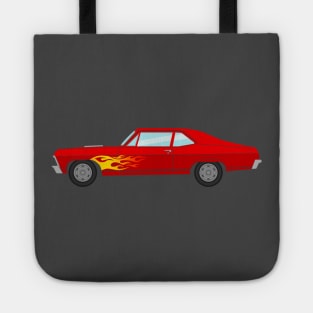 Chevy Nova SS With Flames Tote