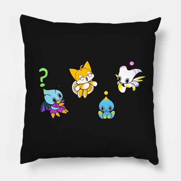 Tails Chao Stickers Magnets Pillow by pigdragon