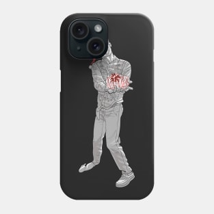 Black and White Christmas Zombie Phone Case