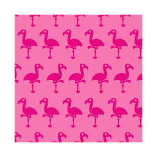 Flamingo Pink Big Pattern T-Shirt