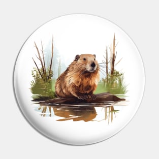 I Love Beaver Pin