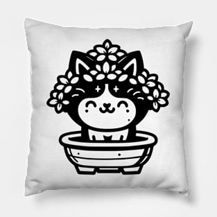 Cute Bonsai Cat Pillow