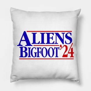 Aliens Bigfoot '24 Pillow