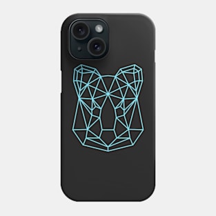 Light Blue Geometric Quokka Line Art Phone Case