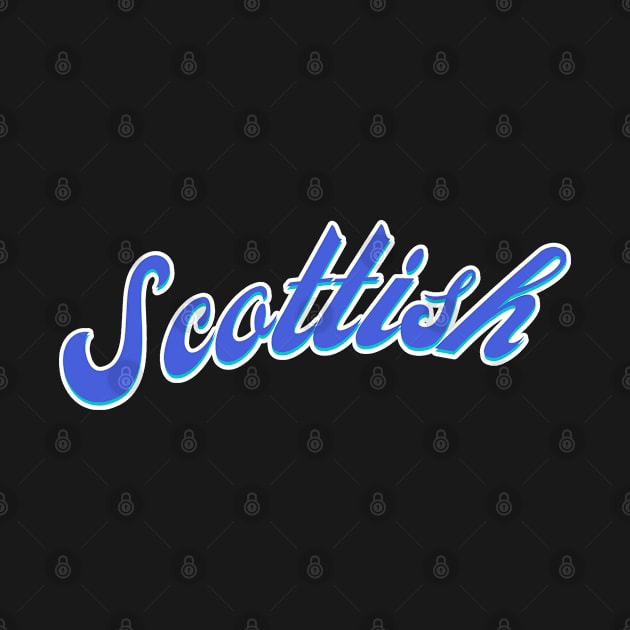 Scottish Swishy Script in Blues by tnts