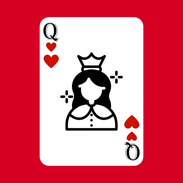Queen Card, Queen of Heart by Introvert Home 