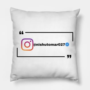 Instagram account with verification check Pillow