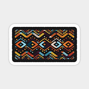 Zig Zag Diamond Colorful Pattern Magnet