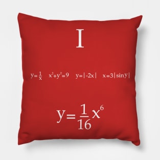 I LOVE U math equation Pillow